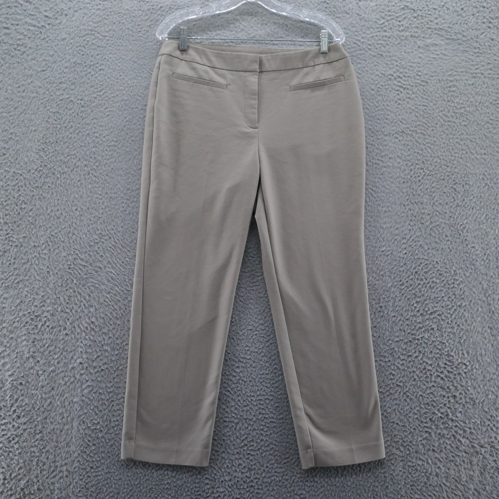 Chicos Fabulously Slimming Ankle Pants Womens Size 1 US 8 Taupe Khaki Stretch